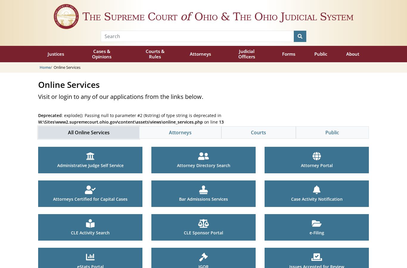 Hocking County court docket Supreme Court of Ohio online services